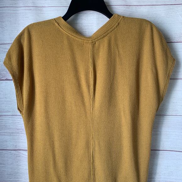 Eyeshadow Golden Yellow Cardigan Knit Sweater Button Up Size Small - Picture 8 of 14